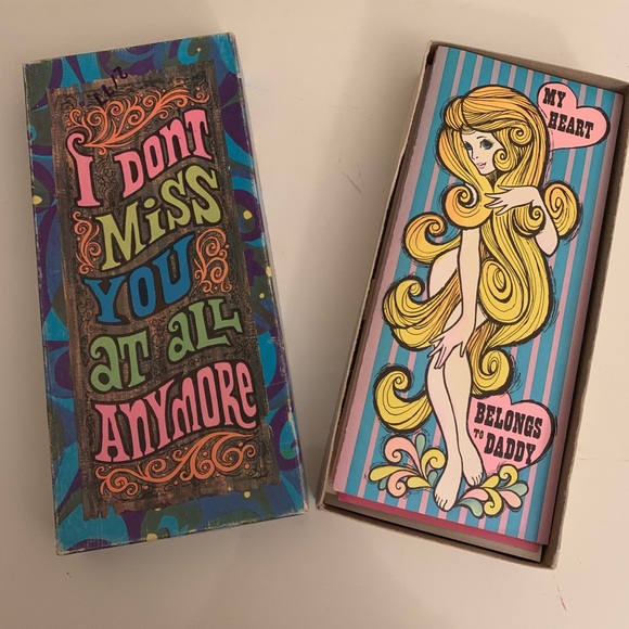 Set of 4 Kinky / Funny / Cute Vinrage Cards w/ Box - Picture 6 of 8